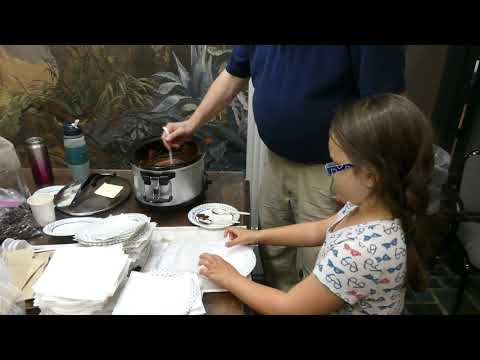 Liesl and Luciana Making Chocolate Medallions at the Genesee Country Village Museum, Summer 2019