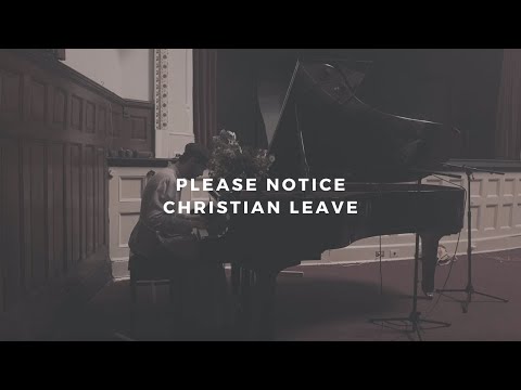 please notice: christian leave (piano rendition by david ross lawn)