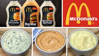 Les 3 fameuses sauces Burger McDo 💯 Testées et Approuvées‼️Dégustez le Burger🍔McDonald’s chez vous