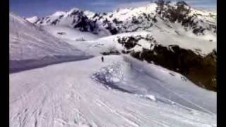 preview picture of video 'Snowboarding at Saint-Lary - Bajando en St-Lary'