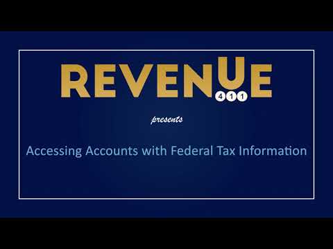 Accessing Accounts with Federal Tax Information