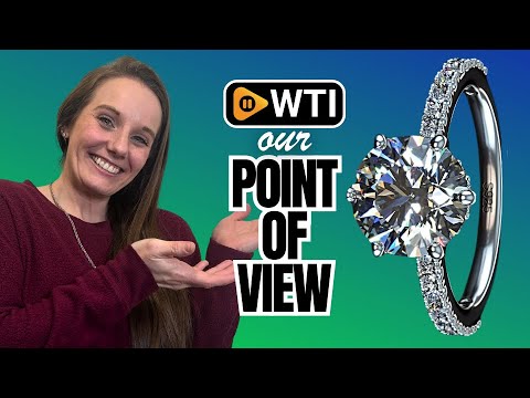 Moissanite Engagement Ring – 6 Prong Brilliant Round Cut with Hidden Halo & Semi Eternity Pave Setting - WTI product video review