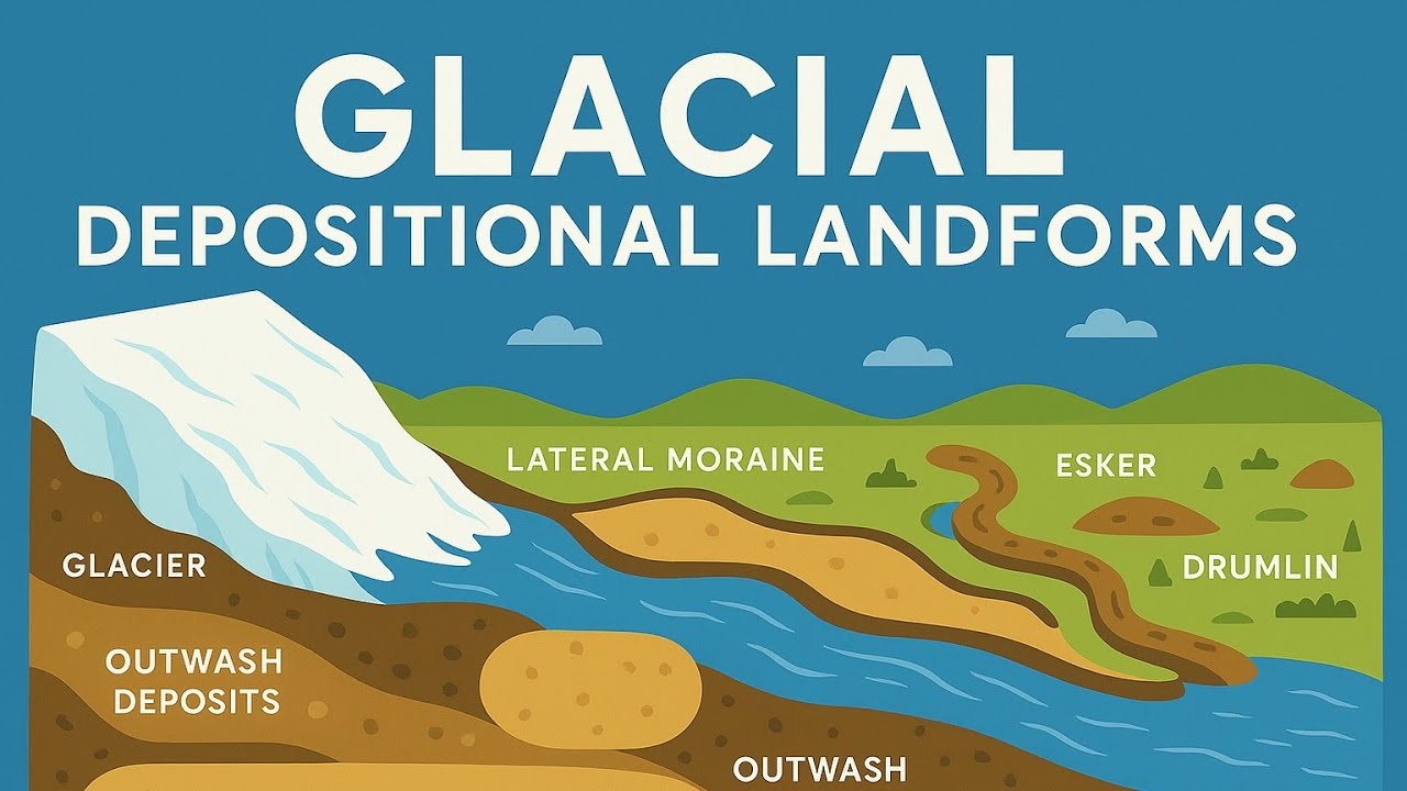 Glacial Depositional Landforms | Till, Moraines, Drumlins, Eskers