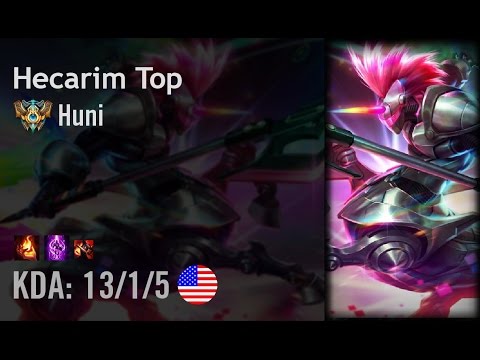 Hecarim Top vs Jax - Huni - NA Challenger Patch 6.11