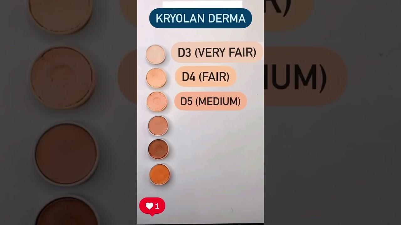 Kryolan Derma Shade makeup 👈✅