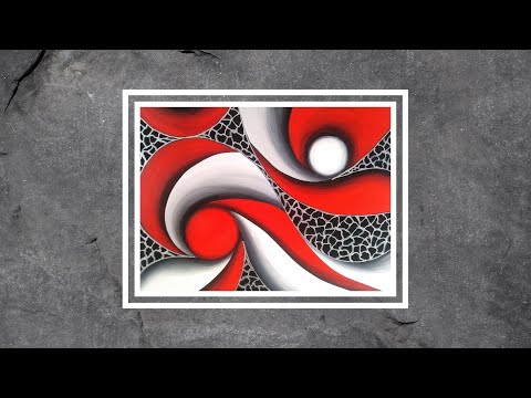 Pintura abstracta con acrílicos / Realización de Cuadro abstracto/ abstract paint acrilyc