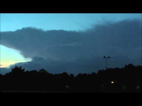 Positive CG from small thunderstorm 110718 viewing north from Gothenburg.