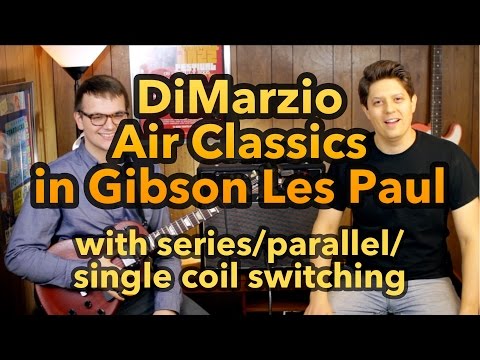 DiMarzio Air Classics in Les Paul - installation and before & after test