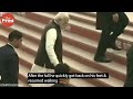 PM Modi misses a step, falls at Atal Ghat in Kanpur