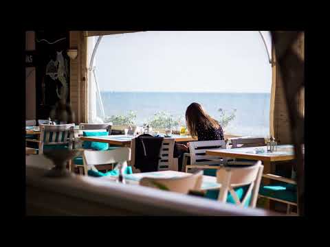 Seaside Cafe Ambience - NO MUSIC - Talking, Pouring, Seagulls | 海のカフェBGM | To Relax Sleep and Study