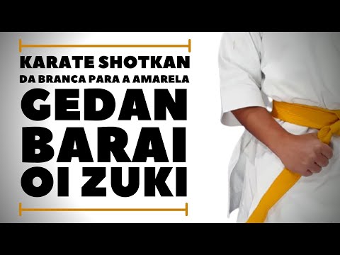 Da Branca para a Amarela - Gedan barai e Oi zuki - Karate Shotokan