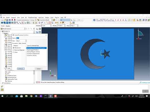 Abaqus Tutorial: 2D Plane Stress Simulation of the Turkish Flag (Moon and Star Design)
