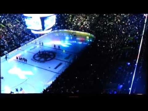 4/17/2013 - Boston Bruins - Fans Sing National Anthem