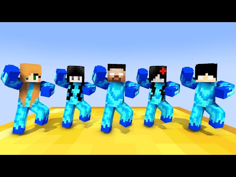MONSTER SCHOOL : GANGNAM STYLE ICE HEROBRINE FAMILY - MINECRAFT ANIMATION