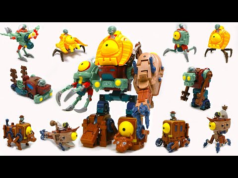 Plants vs Zombies  5 in 1 Assembly Deformation Combin Zombie BOSS Robot Doll PVZ Transformers Toys