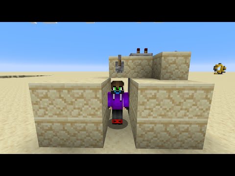 Short 2x1 flush piston door tutorial minecraft
