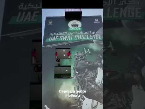 Tira 401 na prova da torre de rapel em Dubai - UAE SWAT Challenge #dubai #policia #climbing