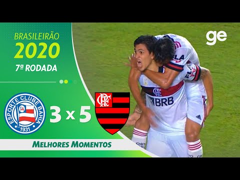 Gols e lances de Bahia x Flamengo