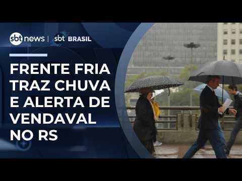 RS entra em alerta para tempestades e vendavais; elevação de rios preocupa | #SBTBrasil