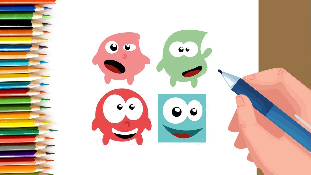 How to draw Draw a Funny Shapes with hands