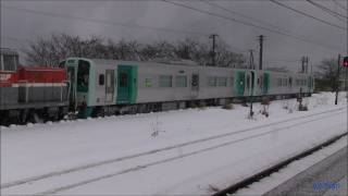 preview picture of video '【雪国で見るJR四国の列車】N1500形 甲種輸送列車 Snow scene&Rail transport'