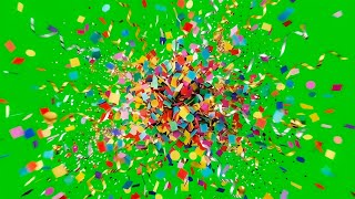 Download lagu Confetti Explosion Green Screen 🎉🎊 | Free to Use 4K mp3