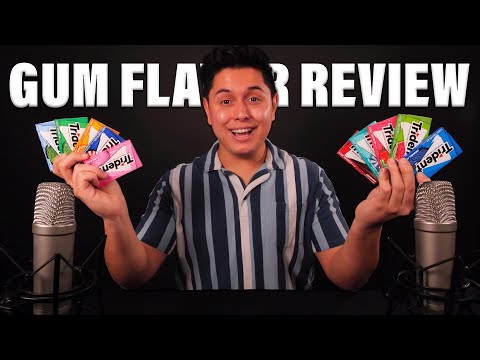 ASMR | Ranking EVERY Trident Gum Flavor | Ear to Ear Gum Chewing