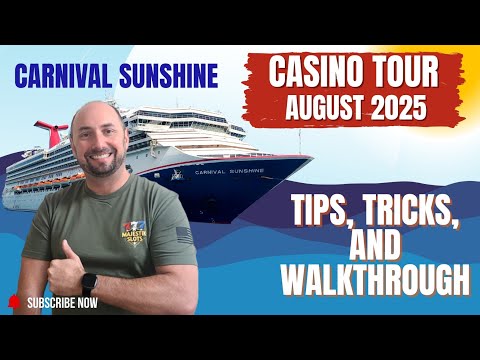 Thumbnail for Carnival Sunshine Casino Tour + Tips & Tricks! | Cruise Vlog 2025🚢💰#carnivalcruise #casino
