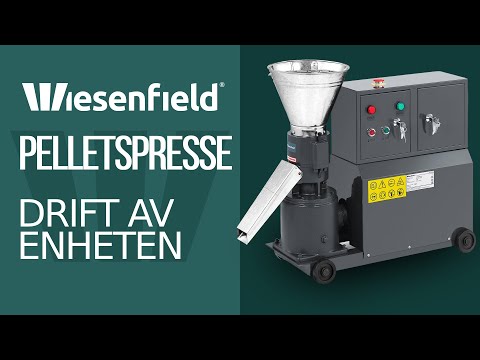 video - B-varer Pelletspresse - maks.100 kg/t - Ø 120 mm - lukket kammer - 2 valser