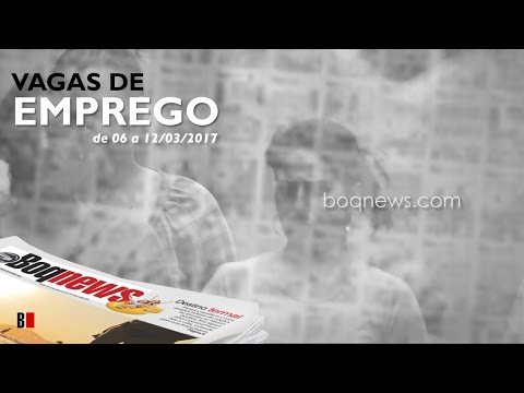 Vagas de Emprego de 06 a 12/03/2017