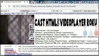 EASY Custom HTML5 VideoPlayer Cast to Roku, Chromecast &amp; FireTV. Audio/Video Playlist  - How To