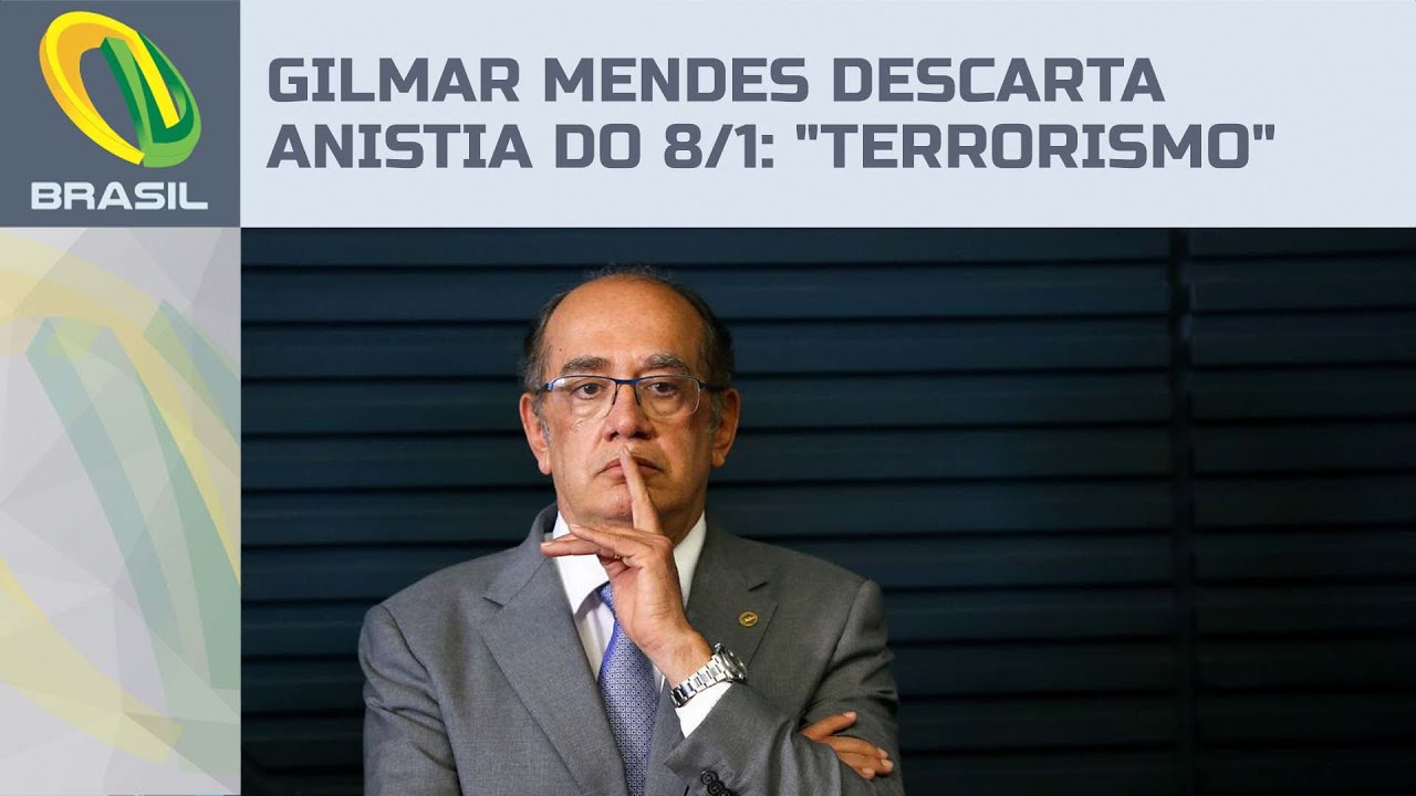 Gilmar Mendes descarta anistia do 8 de Janeiro e equipara atos ao terrorismo