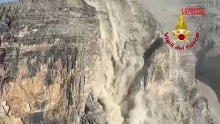 Cortina d’Ampezzo, enorme frana sulle Tofane durante il soccorso di un’escursionista