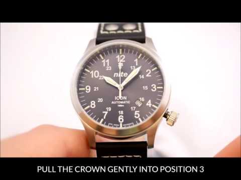 How to change the time on your Nite Watches ICON Automatic watch