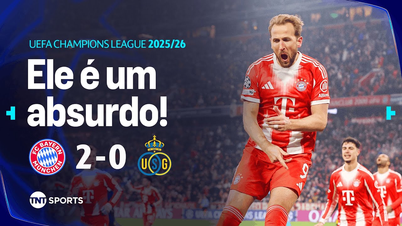 HARRY KANE FAZ 2 GOLS EM 2 MINUTOS E CLASSIFICA BAYERN NA CHAMPIONS | BAYERN 2 X 0 U. SAINT-GILLOISE