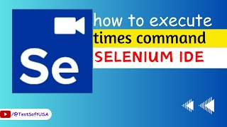 How to run times command in Selenium IDE
