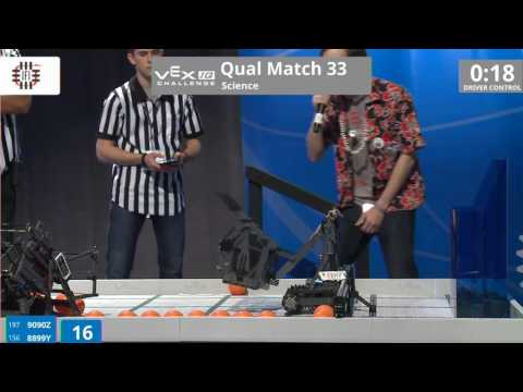 VEX Worlds 2016 - VEXIQ Middle School - Science - Qual 33 (9090Z 8899Y) 53