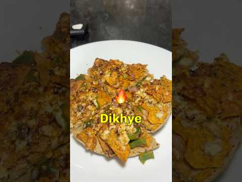 Raat ki bachi roti with nachos pizza😋GAS ⛽ khatm 😱