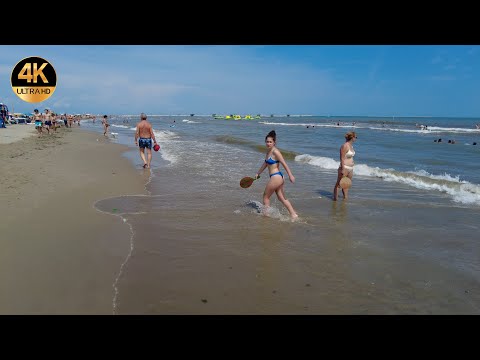 Chioggia Sottomarina Italy Beach Walk ⁴ᴷ  🏖 ⁴ᴷ  Beach Walking Tour ☀️ ⁴ᴷ  🇮🇹