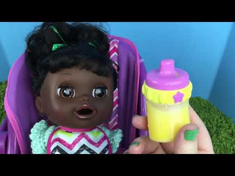 Early Saint Patricks Day Feeding with Baby Alive Real Surprises Doll Violet Video