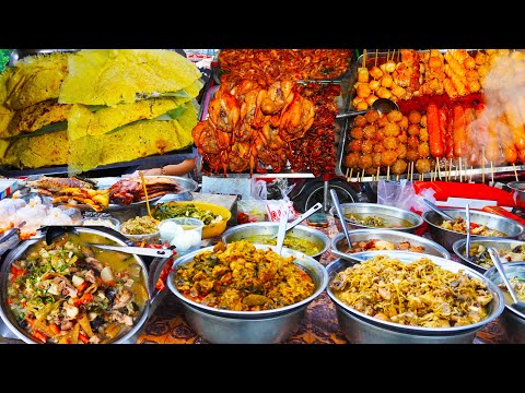 Street food compilation, amazing Cambodian street food, Khmer food market scenes