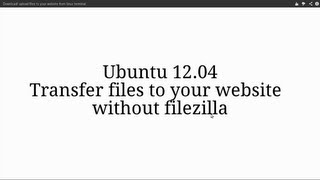 (FTP) Download/ upload files to your website from linux terminal
