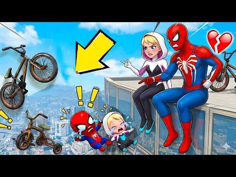 HOMEM ARANHA BRIGOU COM O BEBÊ ARANHA, DEU BRONCA E TUDO TERMINOU EM QUEDA DO PRÉDIO! 😡🏢💥 GTA 5
