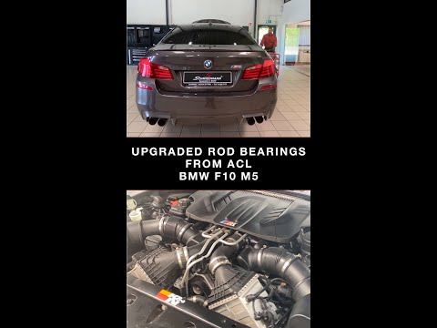 BMW F10 M5 V8 twin turbo S63 engine upgraded with ACL rod bearings at Schmiedmann