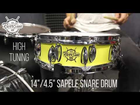 Riverside 14"/4.5" sapele snare drum. High tuning.