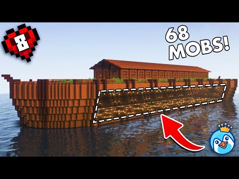 Moguin - I Built Noah's Ark For Every ANIMAL In Minecraft Hardcore