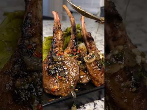 Lemon Garlic Butter Lamb chops recipe on my page, Click my name or link under my name and enjoy