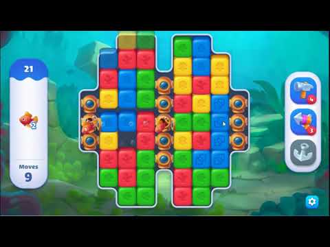 Fishdom Blast Level 21 - NO BOOSTERS GAMEPLAY 🐠 | SKILLGAMING ✔️