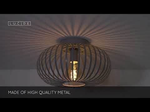 Lucide 78174/40/33 - Ceiling light MANUELA 1xE27/60W/230V d. 39,5 cm grey