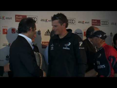 Audi Medcup 2010 in cascais - Interview of Dean Barker after his victory in the TP 52 race